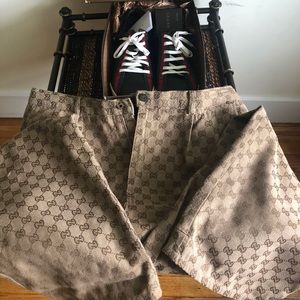 Gucci pants and sneakers